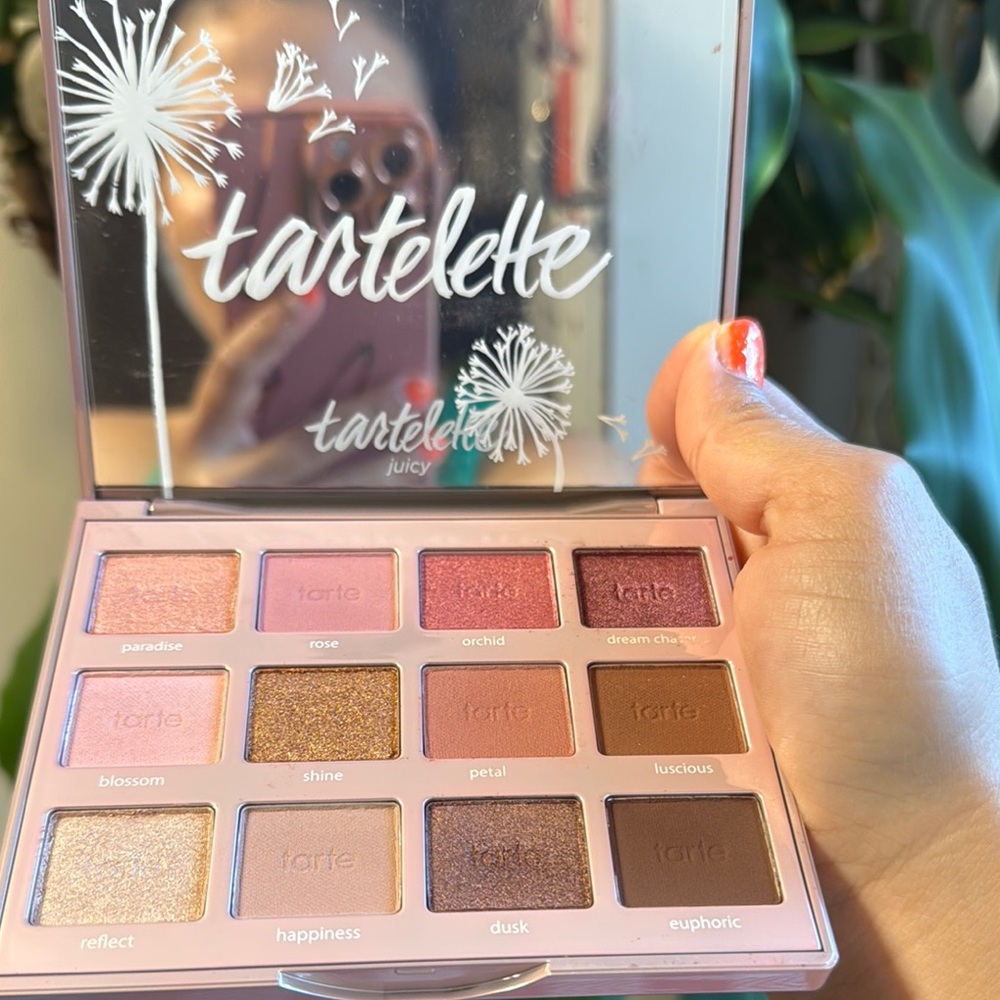 Tarte Pink and Gold Eyeshadow Palette with Tartelette Branding